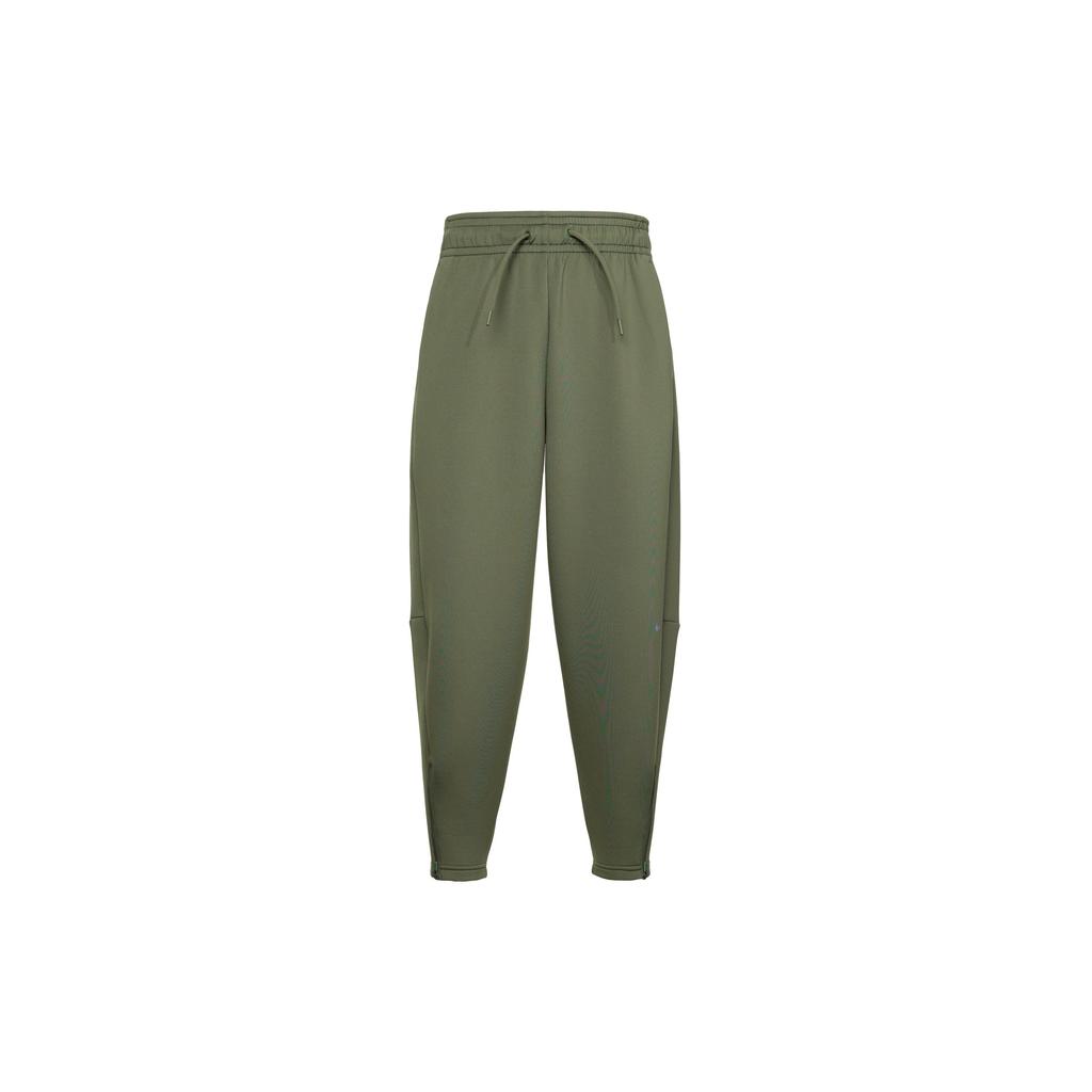 Nike Укороченные трикотажные джоггеры Dri-Fit Solid с высокой талией и шнурком, женские джоггеры цвета хаки и зеленого FB5429-325