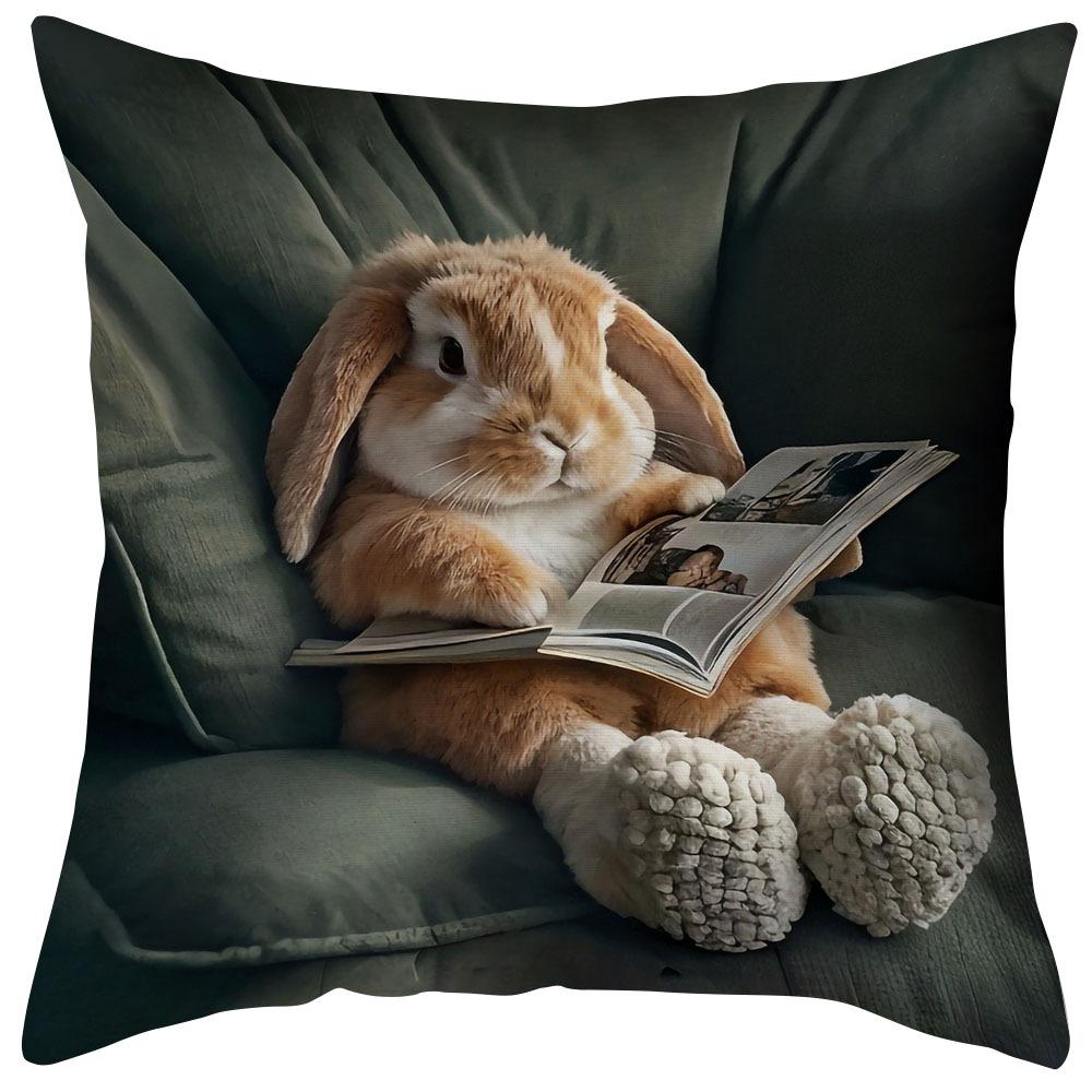Милая наволочка с принтом кролика для дома, дивана, спальни