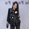 Женский жилет из ретро-кожи большого размера, женский осенний жилет, расшитый жилет без рукавов из кожи
