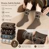 4 Pairs Pack Ethnic Pattern Christmas Socks Anti-Cold Floor Socks  Autumn Winter Wear