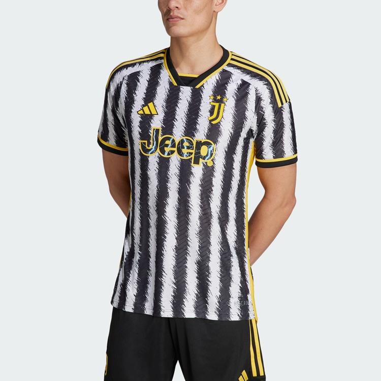 adidas Juventus 23/24 Home Authentic 'Black White' Men's HR8248