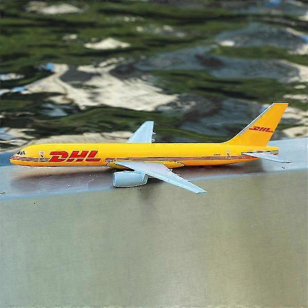 1:400 Scale Metal Airplane Replica Dhl Boeing 757 Airplane Diecast Model Airplane Home Office Miniature Toys for Kids - Perfet 106.Swiss B747
