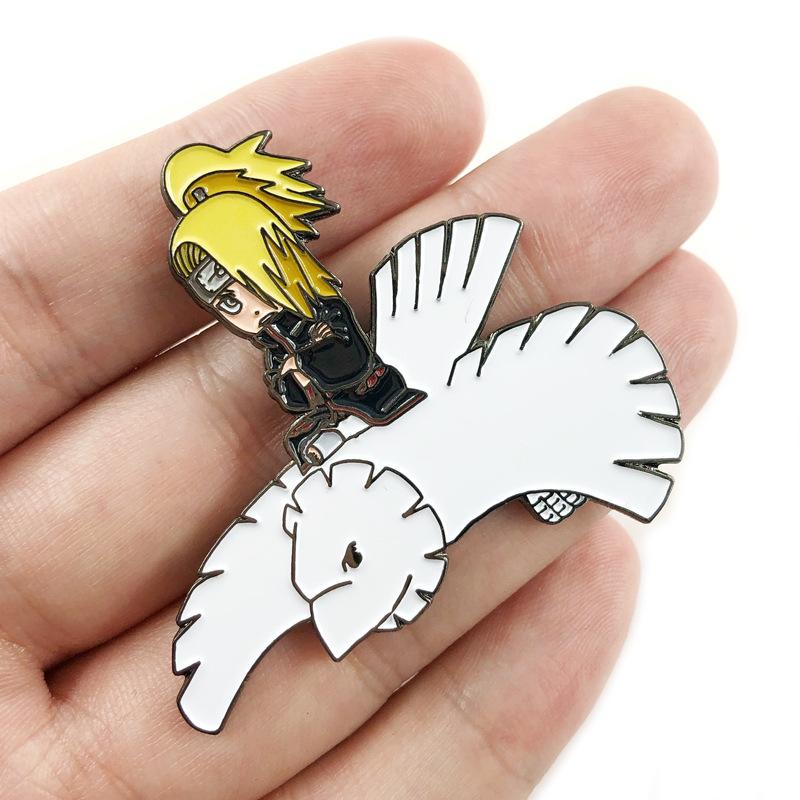 Брошь в стиле аниме Наруто Акацуки Дейдара Учиха Итачи брошь мультфильм металлический значок украшение для сумки