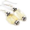 [C9521] - Yellow Topaz 'Mineralia' Silver Earrings