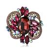 Fashion Personality Alloy Medium Glass Brooch Light Luxury Exaggerated Women'S Dress Coat Corsage Jewelry Pin