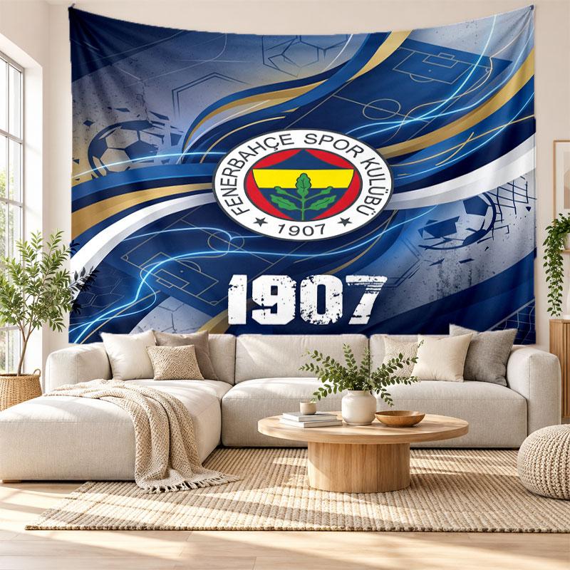 Fenerbahçe FC Wall Tapestry, Soft Fabric Wall Hanging, Decorative Backdrop For Bedroom Home Wall Art