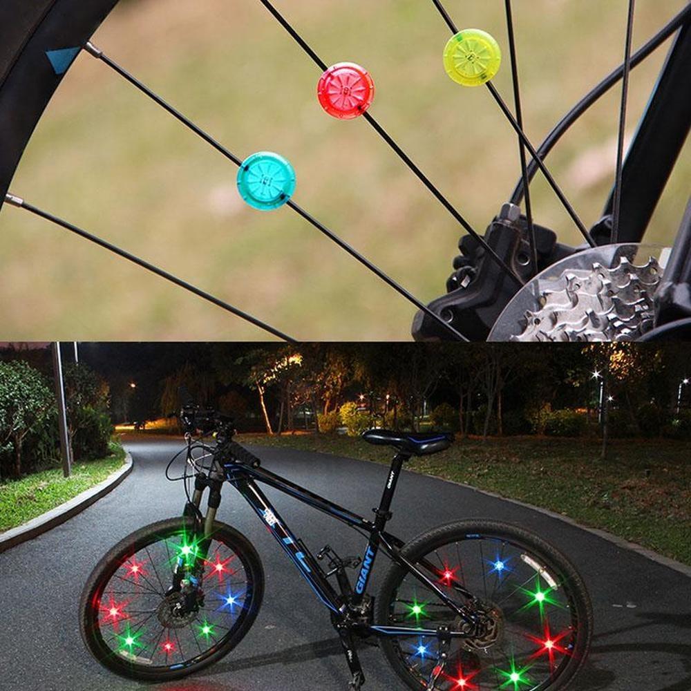 1 шт. мини-светильник для велосипеда, светодиодный светильник для велосипеда с батареей, фонарь для велосипедного колеса