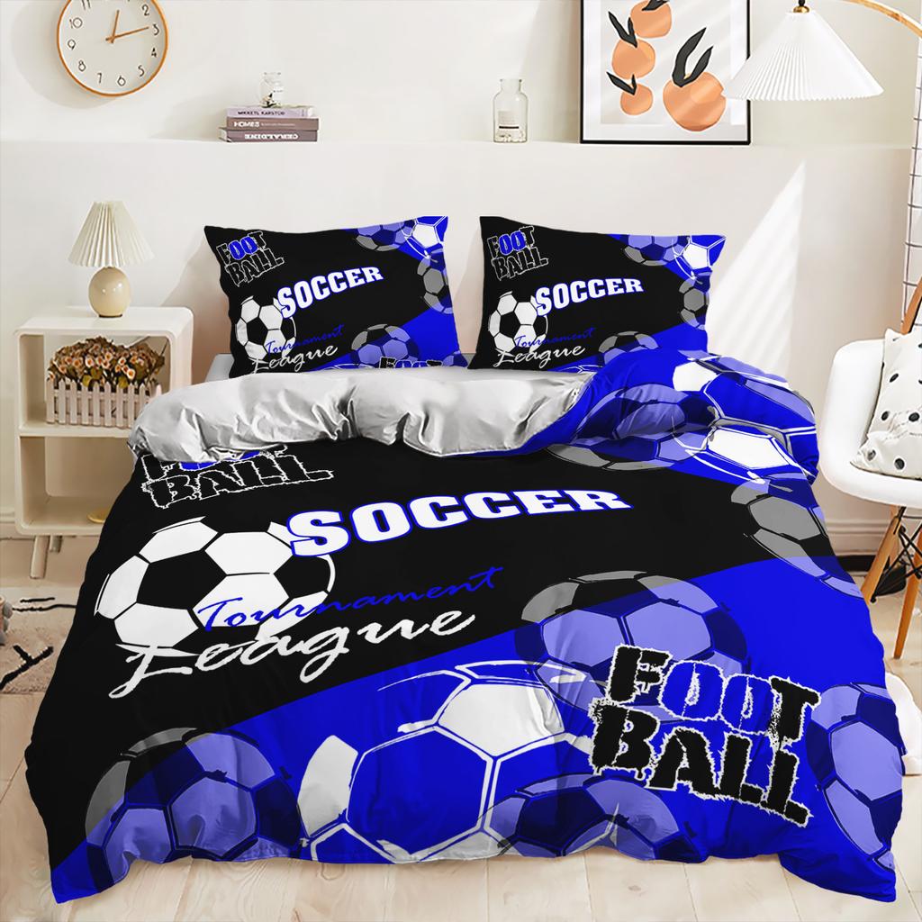 Quilt Cover Three-Piece Kit Football Sports Digital Printing Bedding