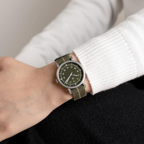 [Официальный магазин] Часы Maven 34 мм СЕРИЯ THE URBAN SCOUT Минималистичные модные часы (MUS-06 ОЛИВКОВЫЙ P 34ММ)