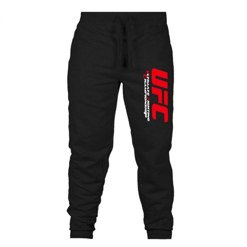 Mens UFC Athletic Pants Loose Fit Fleece Lined Joggers Gym Running Winter