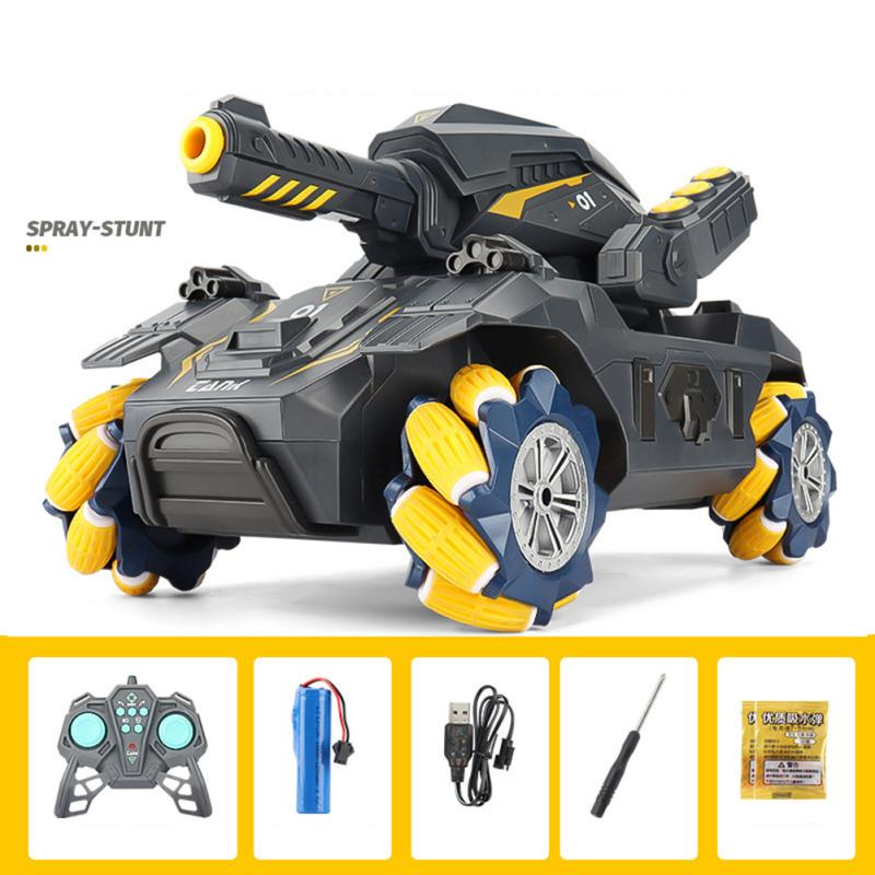 2,4 г Дистанционное управление танк-автомобиль с датчиком жестов, вращение на 360 градусов, дрейф, водяная бомба, игрушечный автомобиль-цистерна для