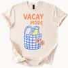 Vacay Mode Graphic T Shirt Summer Beach Bag Sunglasses Vacation Travel Trendy Relaxed Fit Comfy Casual Fun Holiday Pool Day Apparel