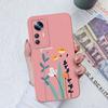 For Xiaomi 12T Case Hot New Design Cute Cat Butterfly Cartoons Matte Liquid Silicone Shell For Xiaomi 12T Pro Ultrathin Fundas