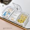 Silica Gel Pill Splitter Box Rectangular Weekly Pill Case Sealed Mini Pill Box  Jewelry Box