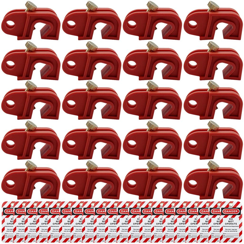 SAFBY Circuit Breaker Lockout Device - Lockout Tagout Kit 20 PCS Breakers Lockout Universal Electrical for Loto Station Lock Out Tag Out Set(20 pcs