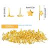 Y3NA Mini Brads Pattern Clips Metal Paper Clasps Split Pins Star Head Clips for DIY