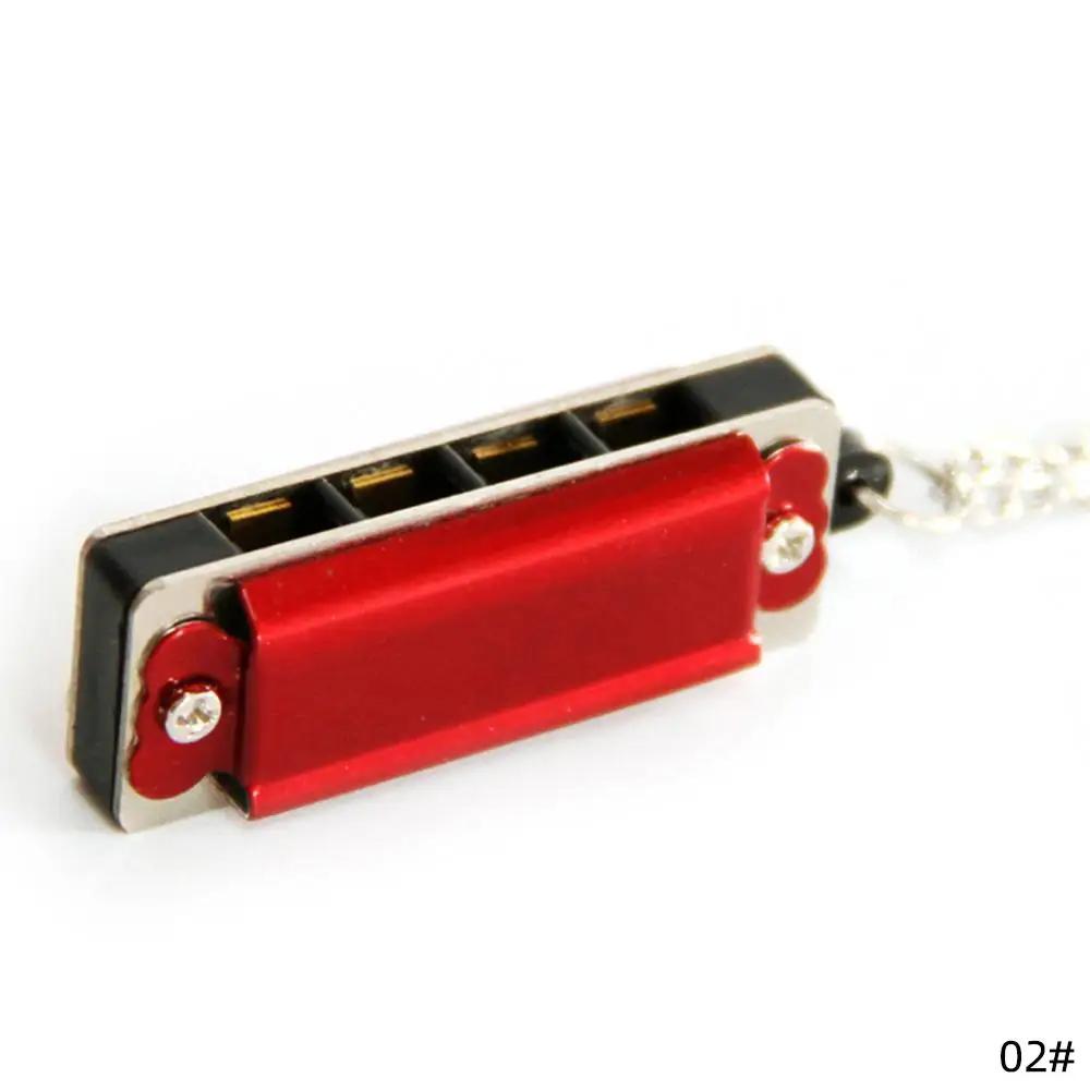 Functional Mini Harmonica Pendant Necklace Chic Clavicle Chain for Music Lovers Men Women Boy Fashion Jewelry
