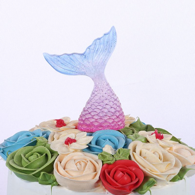 Mermaid Tail Silicone Resin Mold DIY Ocean Mermaid Shell Conch Fondant Chocolate Cupcake Gumpaste Baking Cake Decorating Tools