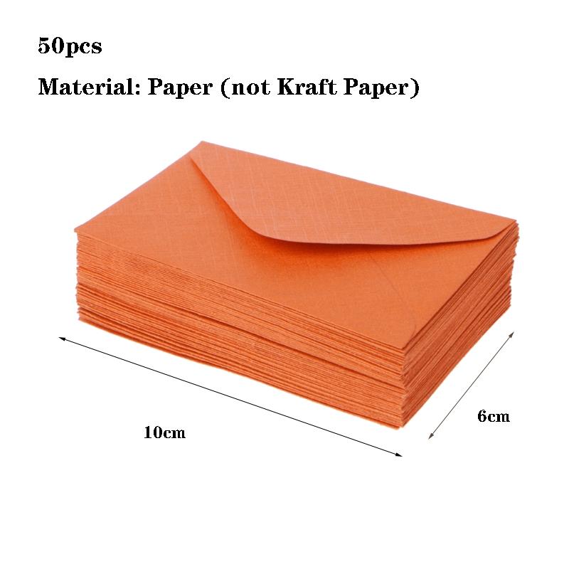 50 шт./лот черно-бело-красные конверты из крафт-бумаги в винтажном европейском стиле для визитных карточек и приглашений