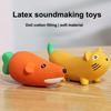 Squeak Toys for Dogs and Cats - Cartoon Banana and Carrot Pattern, Durable Plastic Material, Interactive Playing and Biting Latex Toys with Sound