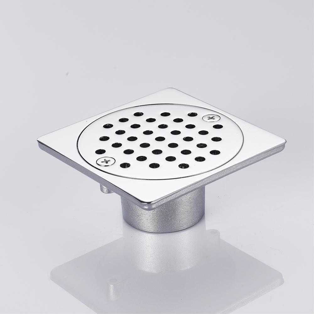 Bathroom Accessories 90*90mm Shower Floor Drain Can Insert Tiles Floor Drain Cover Brass Anti-odor Floor Drain Chrome