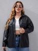Stylish Genuine Women Black Real Lambskin Leather Fashionable Designer Formal Shirt Casual Handmade
