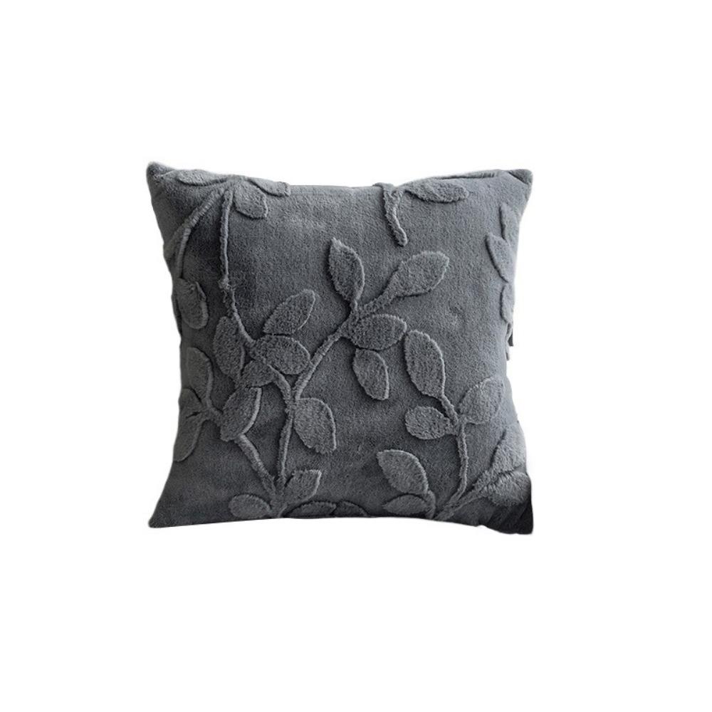 1pcs Plush Jacquard Throw Pillow Cover Modern Simple Stamping Waist Cushion Cover Decor Home Decorative Pillowcases