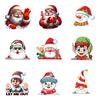 Christmas Toilet Sticker Removable Waterproof Self-adhesive Santa Claus Snowman Elf Gnome Bathroom Wall Toilet Seat Lid Decoration Decal