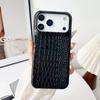 Продвинутый чехол-бампер для телефона с узором под глянцевую кожу крокодила, однотонный, противоударный, защитный, для IPhone 17 16 15 14 Pro Max 17Air