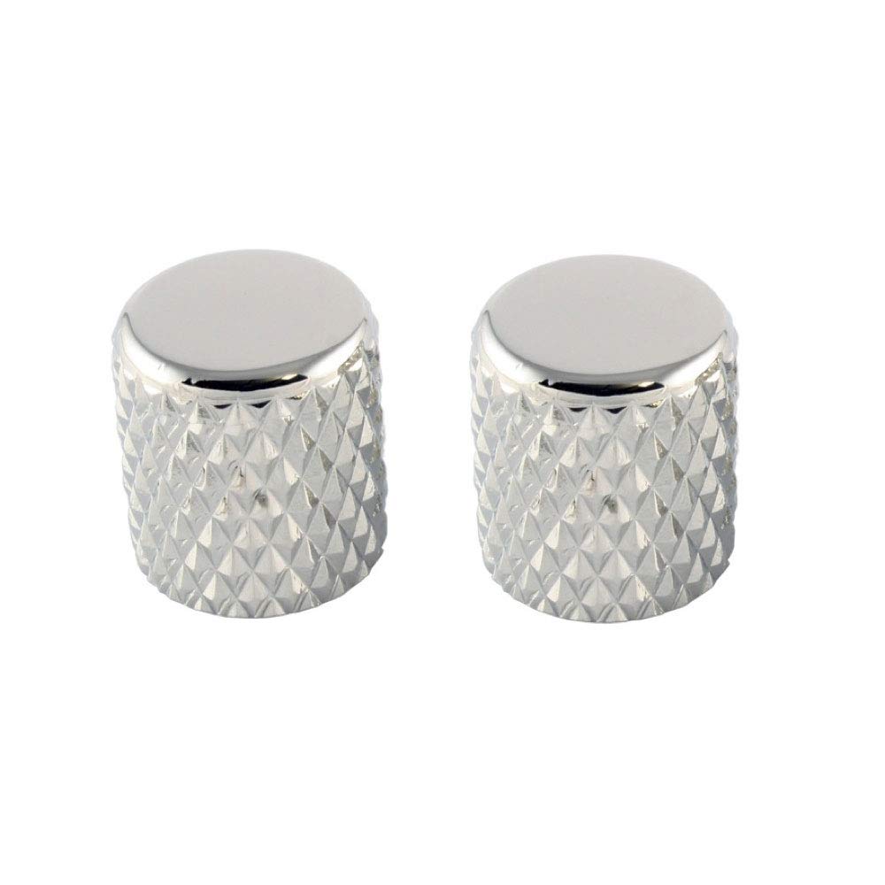 ALLPARTS Vintage Style Flat Top Metal Knob Inch Standard Chrome 2 Pieces MK-0112-010 []