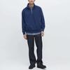 Uniqlo SS23 Однотонная Минималистичная Толстовка с Полумолнией и Воротником-стойкой Свободная с Длинным Рукавом Мужская толстовка Светло-голубая 457906-67