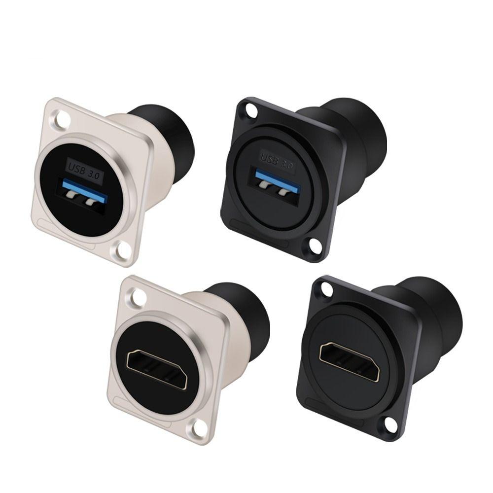 Panel HDMI-Compatible Socket Female to Female Jacks Panel Electronic Connectors USB connector