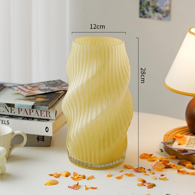 Стеклянная ваза для свежих или сухих цветов - Элегантный французский гидропонный домашний декор