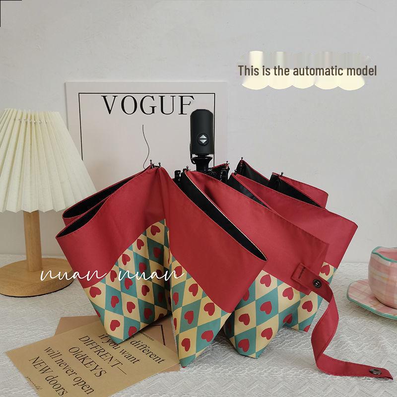 Премиальный автоматический ретро-зонт от солнца и дождя - высококачественная защита от ультрафиолета для женщин