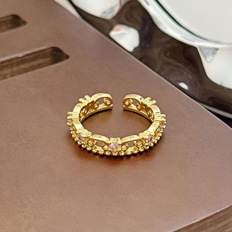Средневековая Роскошь Высококлассное Ажурное Кольцо Открытое Кольцо Бабочка Женственность Нишевый Дизайн Ретро Кольцо