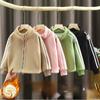 Children's Casual Coat Spring and Autumn Winter Boys and Girls Thick Warm Standing Collar Coat