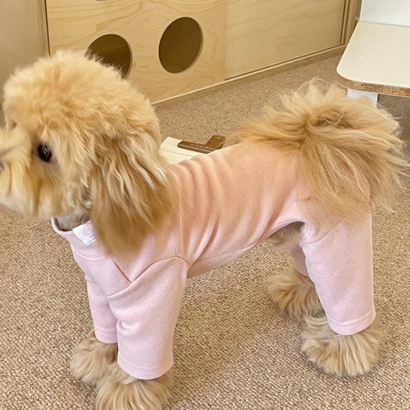 Pet Dog Pajamas Four-Legged Warm Winter Coat Small Medium Dogs Cotton Belly Protection Sleepwear