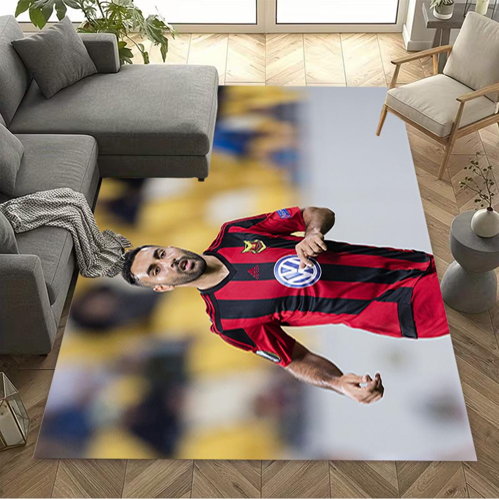 Football Player Kit Celebrating Carpet Suitable for Study room Dormitory Decorate room Game Room Anti-slip Rug Anime Office Decor Best for Christmas