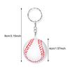 Creative Cartoon Sports PU Ball Keychain Simulated Mini Ball Keyring Pendant Boyfriend Gift Souvenir Novelty Toy Ornament Rugby Baseball Basketball
