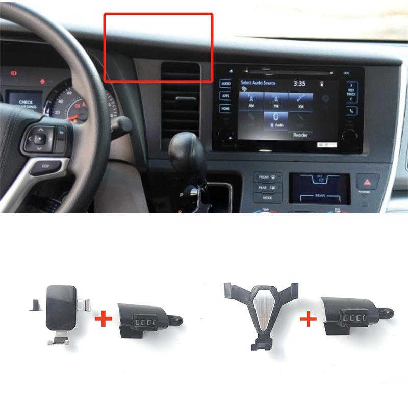 1 партия АБС-пластик Для 2015-2018 Toyota Sienna Специальный автомобильный держатель для мобильного смартфона с гравитационным рычагом