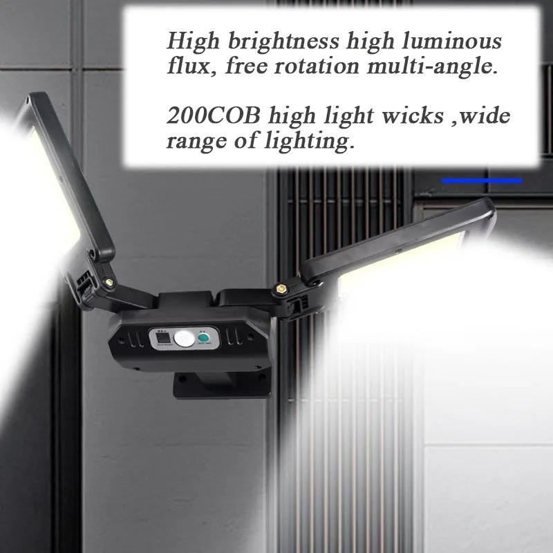 2000 мАч солнечные фонари на открытом воздухе 800 люмен пульт дистанционного управления 4 режима водонепроницаемый PIR датчик движения солнечные настенные светильники для садового освещения