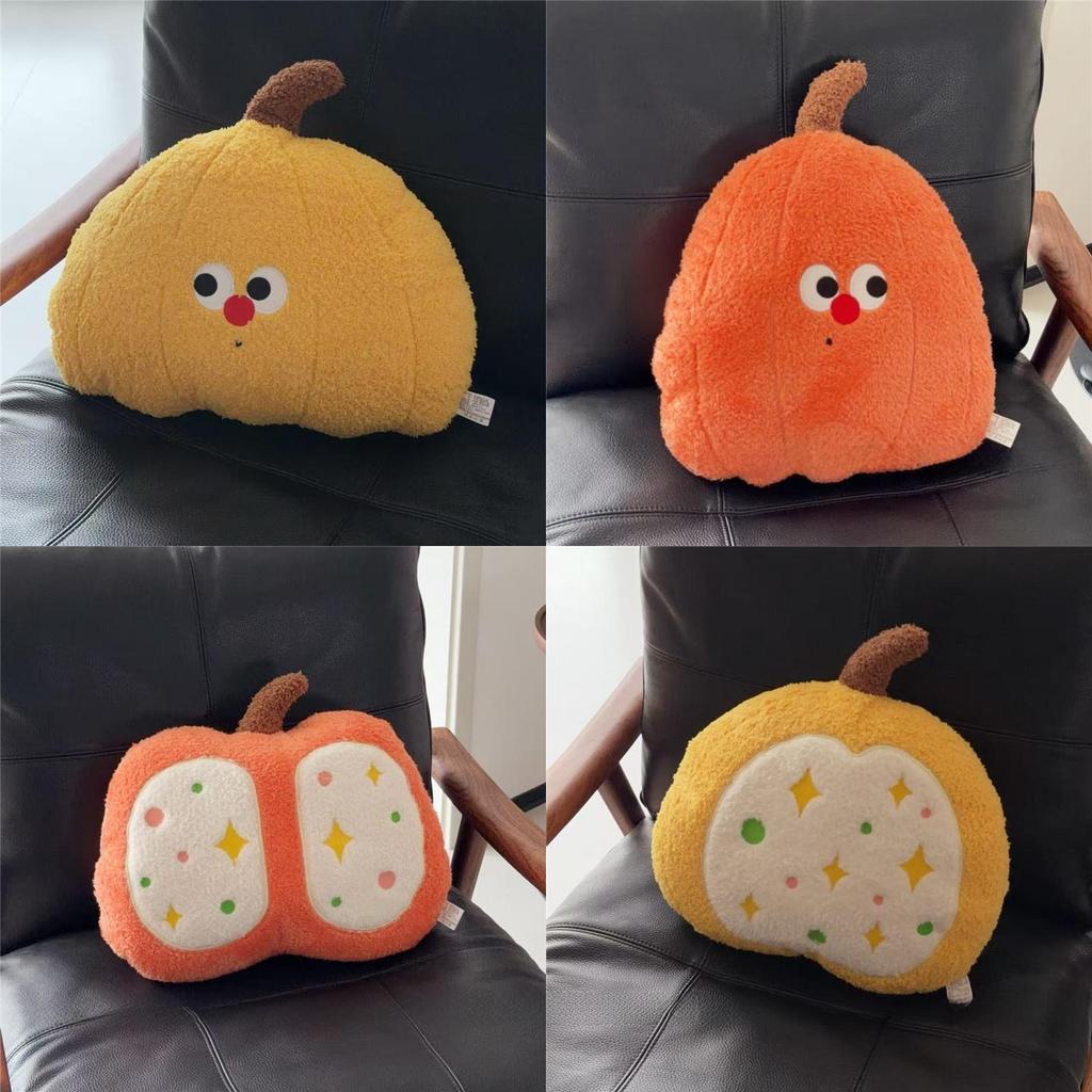 Soft Pumpkin Cartoon Plush For Sofa Bed Office Car Lumbar Cushion And Rest