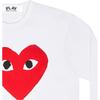 CDG Play Футболки Мужские Белые С Круглым Вырезом Умеренный Прямой Крой AZ-T284-051-1