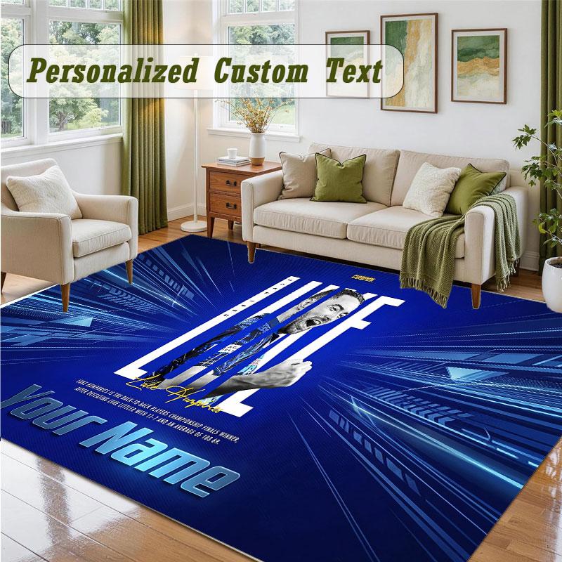 Crystal Velvet Square Rug Custom NameLuke Humphries Pattern Non Slip Home Floor Decor Rug