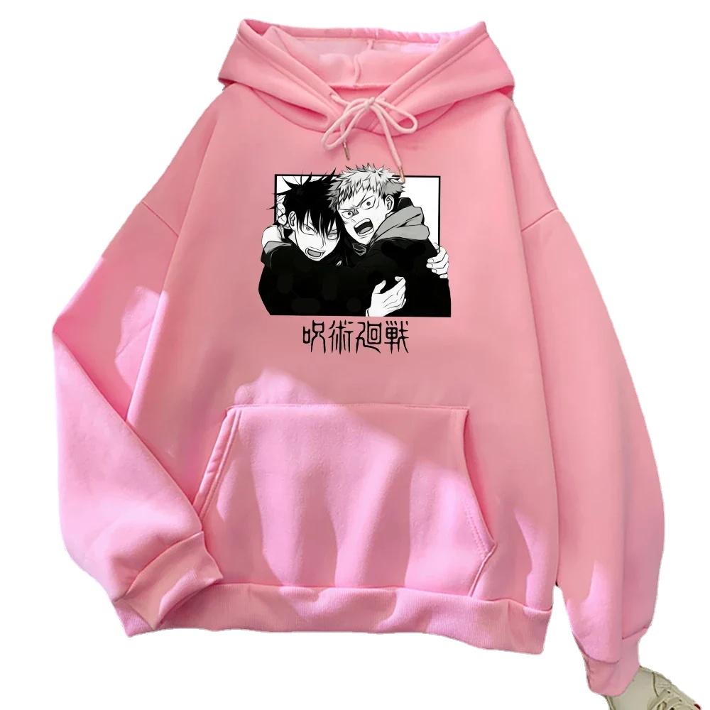 Harajuku Anime Jujutsu Kaisen Clothing Fushiguro Megumi Graphic Printed Hooded Men Women Casual Hoodies Unisex Loose Sweatshirt