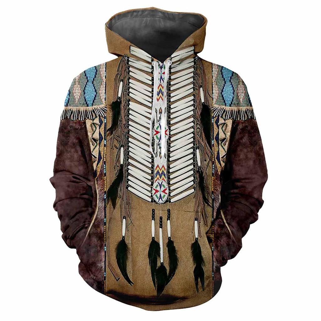 Индейский вождь племени 3D Harajuku Printing Street Fashion для мужчин и женщин, забавный стиль, мягкая, удобная, модная, хип-хоп, индивидуальная толстовка с капюшоном