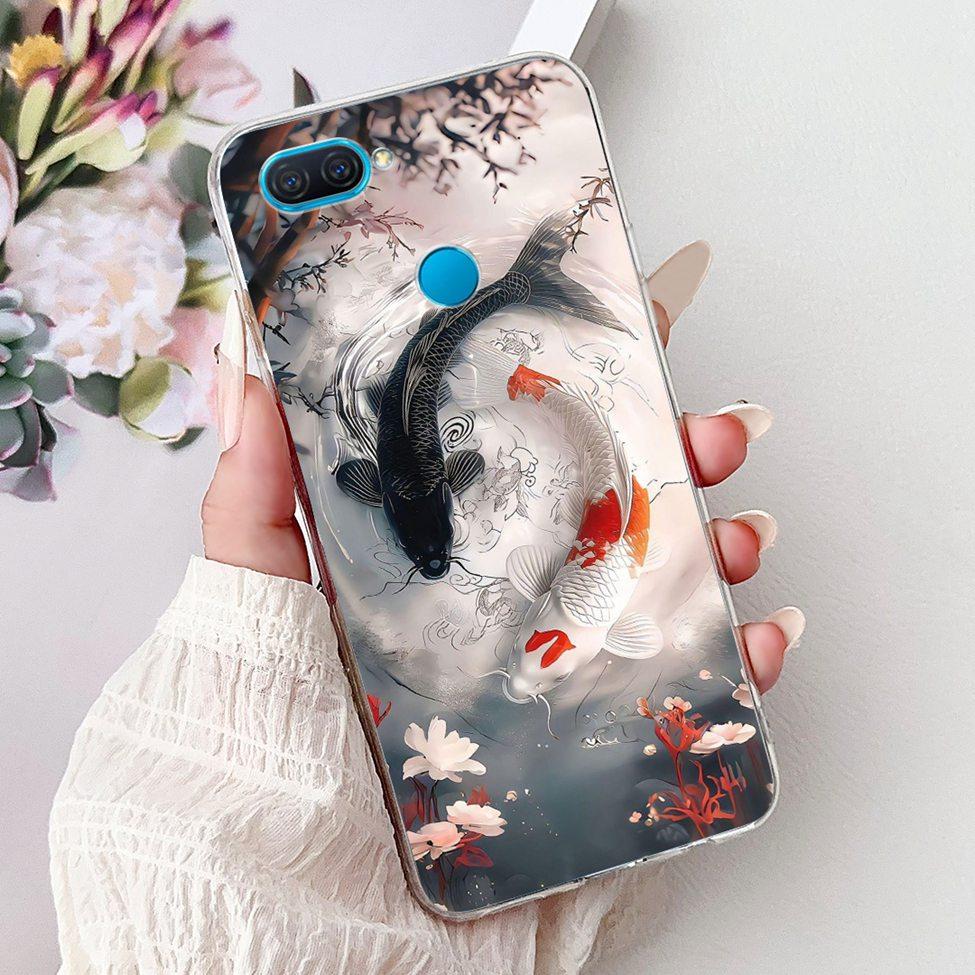 Clear For Oppo A12 CPH2077 CPH2083 Cover For Oppo A12 Case Luxury Butterfly Love Fashion Flowers Cool Lion Cute Painted