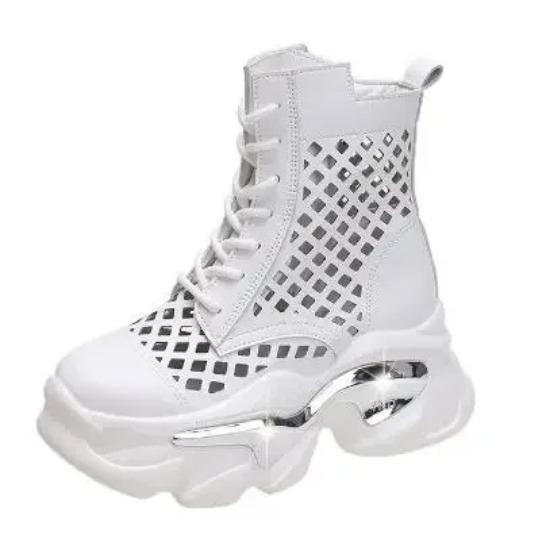 Women's Thick-soled Boots Wedge Heel Lace-up Decorative Women's Shoes Fashion Winter Women's Boots Vulcanized Shoes Modern Boots