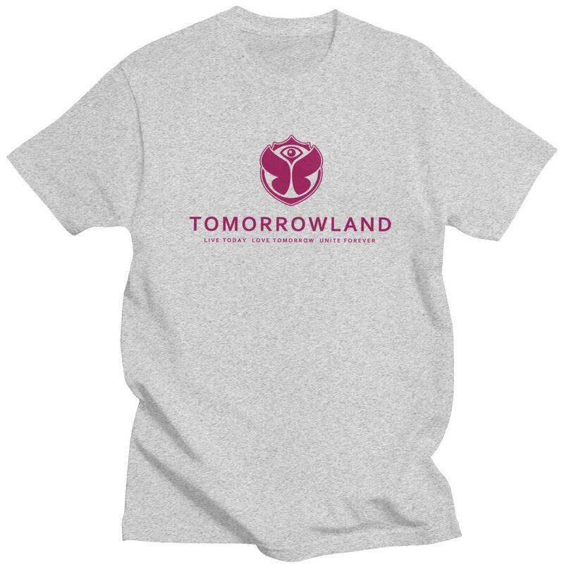 Мужская футболка Tomorrowland на заказ, с коротким рукавом, крутая бельгийская футболка для электронной танцевальной музыки, свободного кроя, 100% хлопок, футболка, подарок