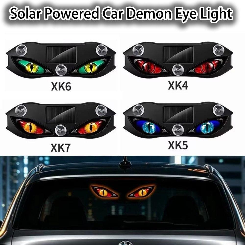 Flashing Car Demon Eye Light Solar Powered LED Signal Lamp Car Window Light Car Window Decoration